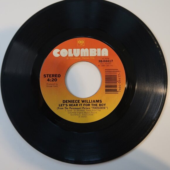 DENIECE WILLIAMS/Columbia Records Other - DENIECE WILLIAMS Let's Hear It For the Boy  7" Vinyl Record FootLoose
